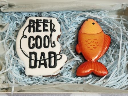 Dad's day cookies fathers day gift special  for fathers day man's  present reel cool dad dude cookie box  decorated customized from scratch