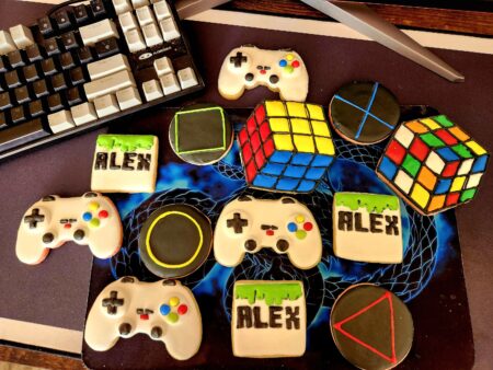 Gamers  cookies boy birthday cokie  level up  remote control arcade player teenagers man's present chewy  classy anniversary personalized