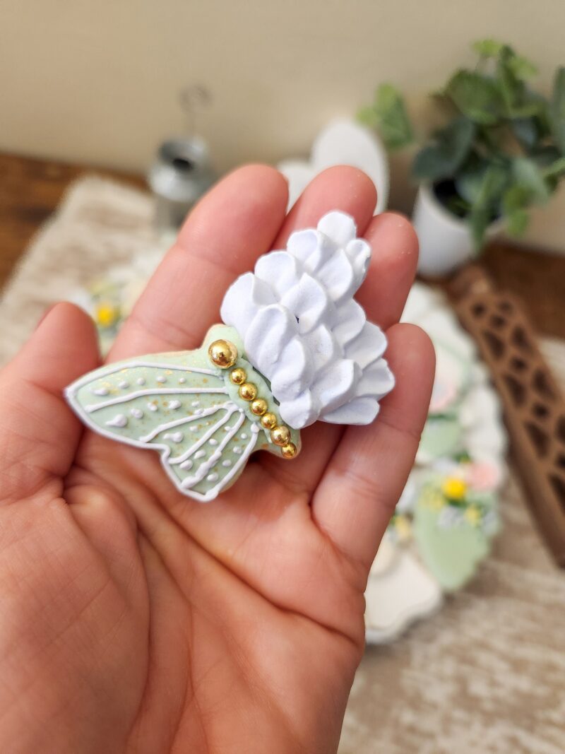 Floral flower spring summer annyversary wedding brida wedding track heart l pastel  set of cookies - Image 4