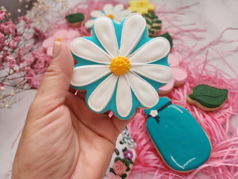 Mom's day flower shugar cookies  floral design  summer cookie bouquet in jar mothers woman girl teenager  gift  present - Image 2