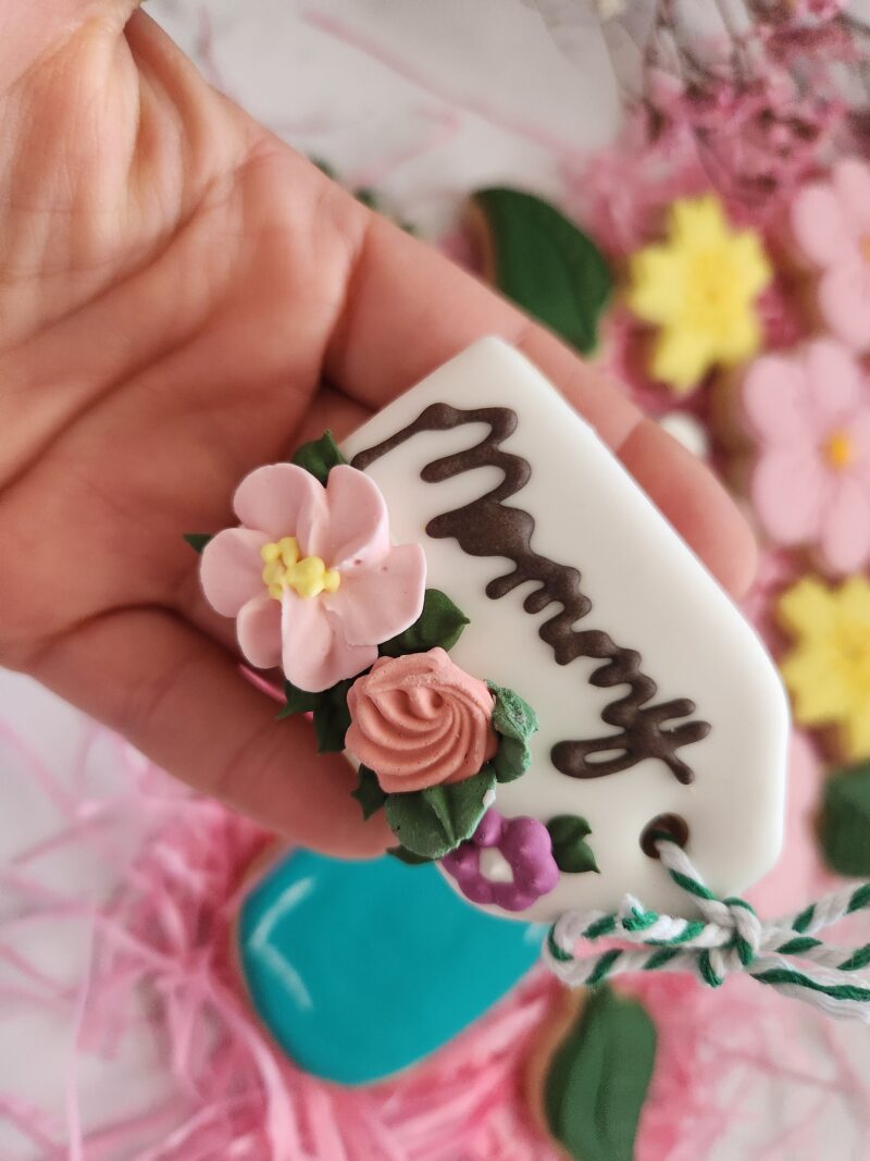 Mom's day flower shugar cookies  floral design  summer cookie bouquet in jar mothers woman girl teenager  gift  present - Image 3