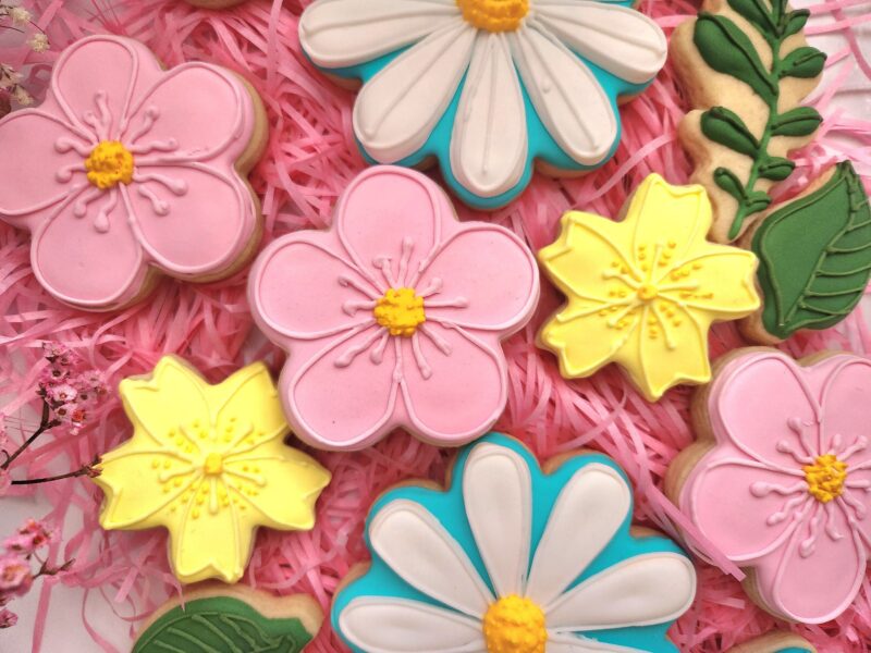 Mom's day flower shugar cookies  floral design  summer cookie bouquet in jar mothers woman girl teenager  gift  present - Image 4
