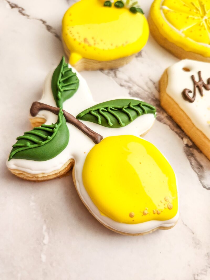 Cookies lemon taste lemons shape shugar cookie fruits yellow color adorable woman's present gift softbite natural anniversary birthday party - Image 3