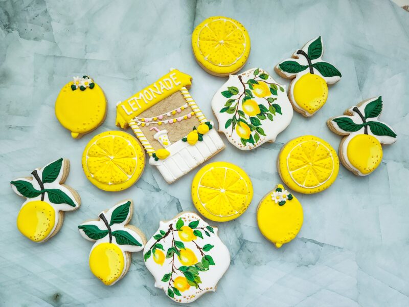 Cookies lemon taste lemons shape shugar cookie fruits yellow color adorable woman's present gift softbite natural anniversary birthday party