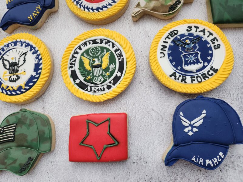 Memorial day army airforce navy marine corps cookies 4th of July independence day America patriotic themed shugar decorated cookie - Image 4