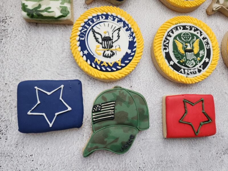 Memorial day army airforce navy marine corps cookies 4th of July independence day America patriotic themed shugar decorated cookie - Image 6