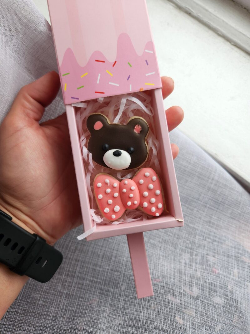 Mini cookies  in an icecream box  cute decorated multicolor pink blue animal fruit minis kids size small one bite cookie price per dozen