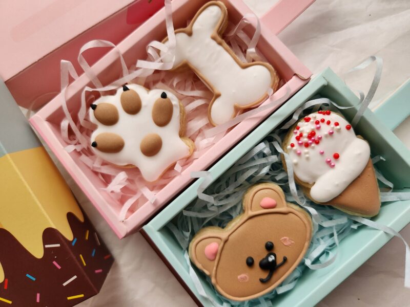 Mini cookies  in an icecream box  cute decorated multicolor pink blue animal fruit minis kids size small one bite cookie price per dozen - Image 3