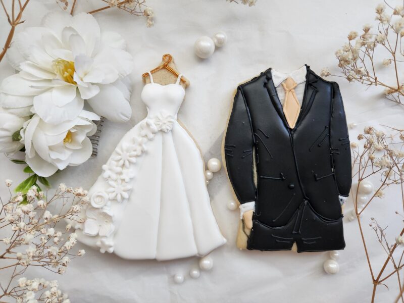 Man's black grey, blue wedding suit cookies. 5 inches engagement party    shugar vanilla custom candy bar - Image 2