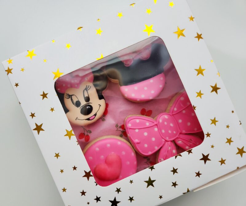 Mini mouse set of cookies Mikey cookie decorated pink color girl birthday pink car convertible  bow mini set cute present gift 1st b-day - Image 7