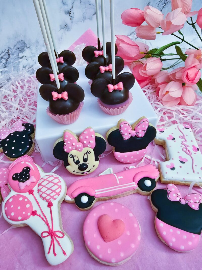 Cake pops minnie mouse reveal party baby shower annyversary cake pop on a stand - Image 4