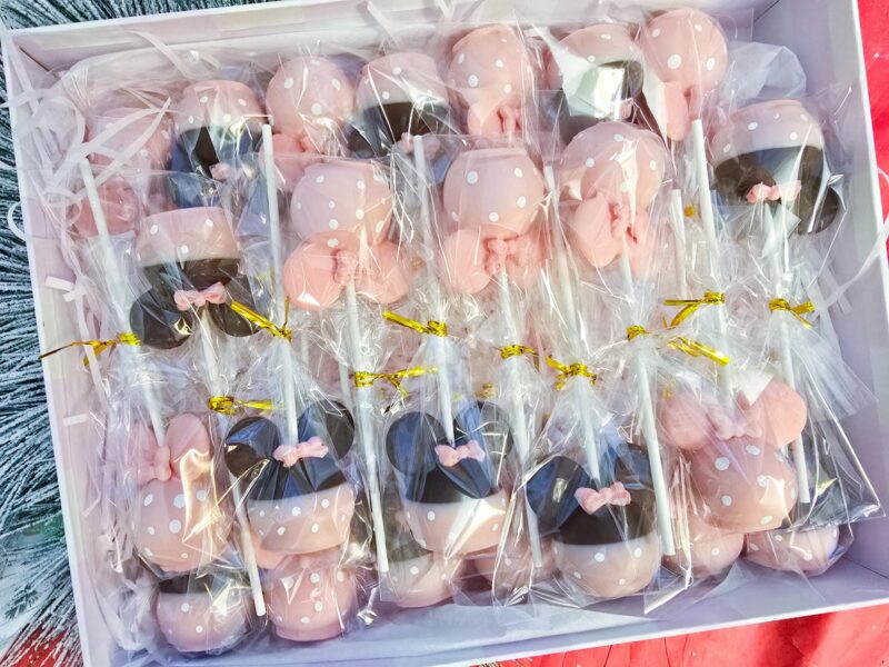 Cake pops minnie mouse reveal party baby shower annyversary cake pop on a stand - Image 7