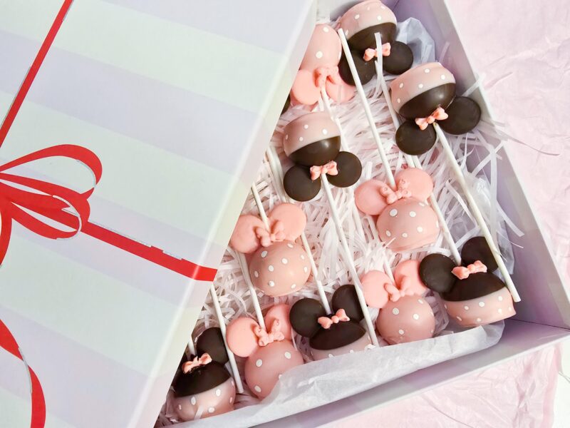 Cake pops minnie mouse reveal party baby shower annyversary cake pop on a stand - Image 5