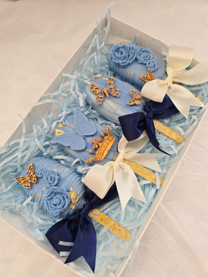 Cake sicles pink blue purple with bow shine pops cicles  wedding annyversary baby shower birthday sweet table gold frame butterflys - Image 3